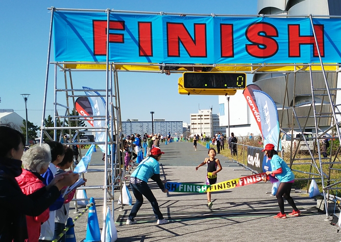 力強い走りでゴール!