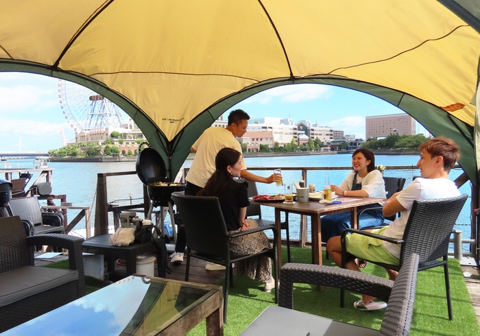 テラス席ではBBQもできます