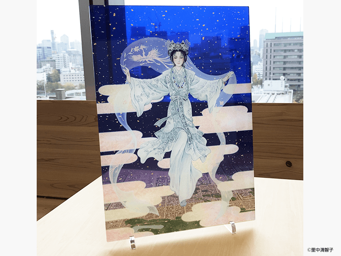 里中満智子 アクリルアート(A3)『天上の虹 Scene.01』