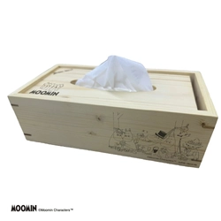 【北海道北広島市ふるさと納税 】道産材を使用し製作した「ムーミン」デザインの手作りティッシュBOXが登場！