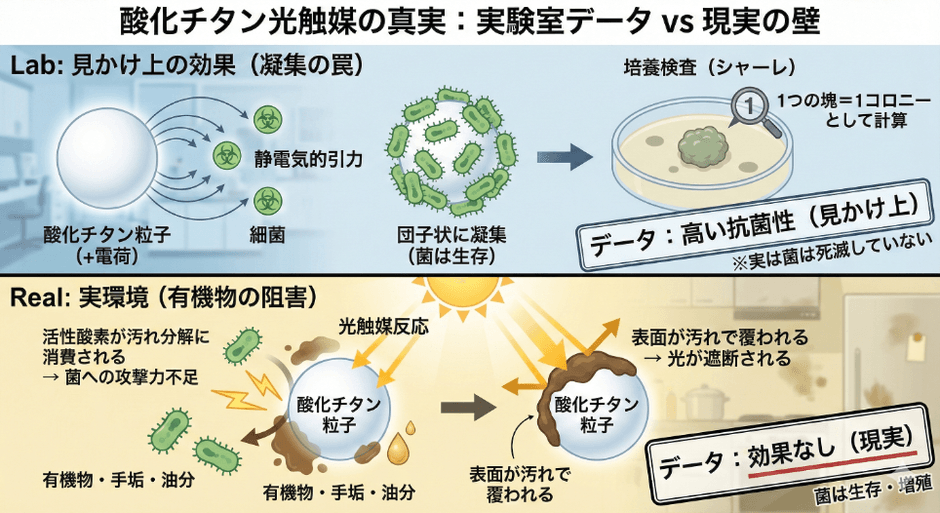 菌の凝集による検査結果への影響／実際の環境で阻害される効果