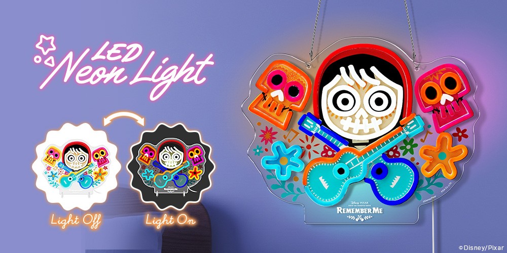 【新デザイン】お部屋に「リメンバー・ミー」の世界観を!10段階調光&Type-A/C両対応のLEDネオンライトを株式会社PGAが9/18(金)発売