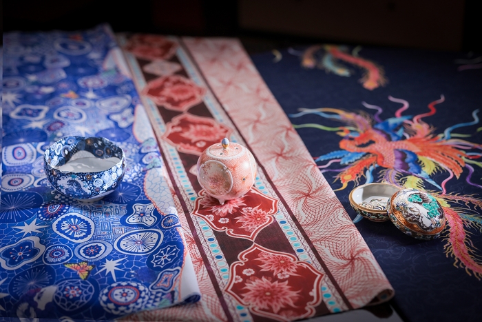 『九谷焼』の文様を生地に落とし込む