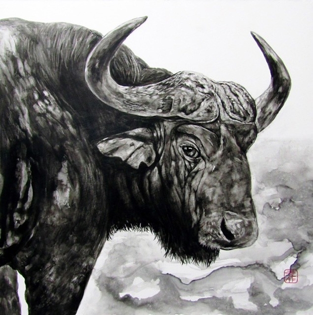 佐藤周作氏 墨絵作品