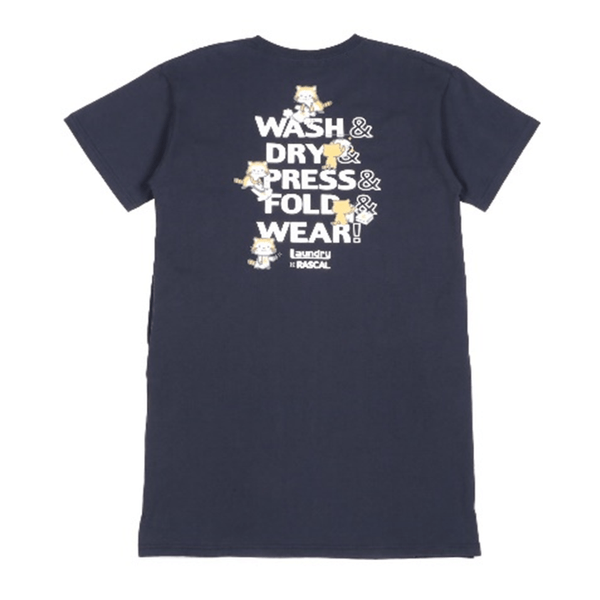 Tシャツワンピ　ネイビー　（裏）