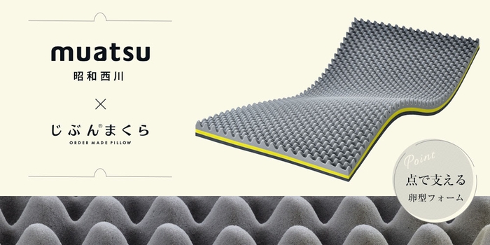 オリジナルデザイン＆寝心地にこだわった点で支える敷布団・マットレス新登場！ムアツふとん（昭和西川）×じぶんまくら コラボ。
