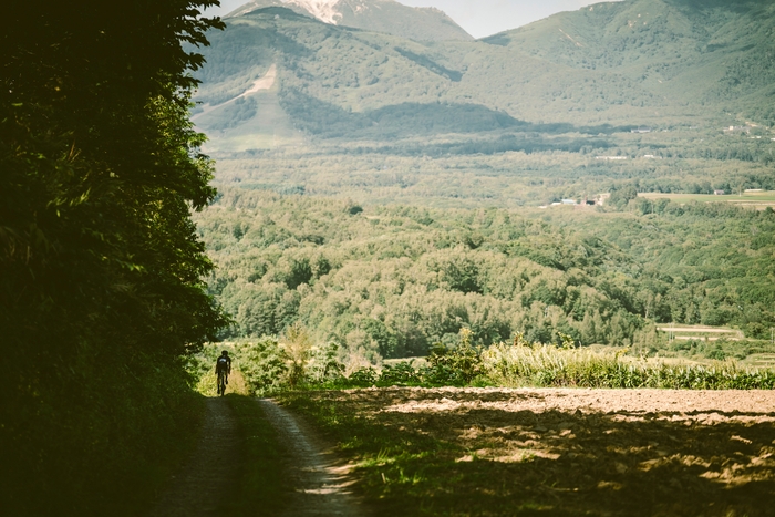 NISEKO GRAVEL 2022の様子(ニセコ連峰を望む)