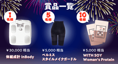 「今こそ変わる!真夏のセルフエステ応援キャンペーン」賞品一覧