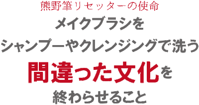 メイクブラシをシャンプーで洗ってはいけない