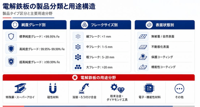 図:電解鉄板の製品分類と用途構造