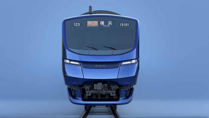「13000系」の特徴である車両前面 （イメージ）