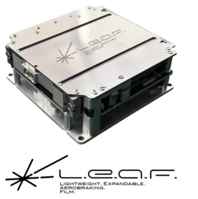 小型衛星向けデオービット装置「LEAF（Lightweight Expandable Aerobraking Film）」（写真提供：cosmobloom）