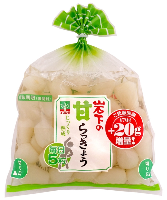 毎日5粒 岩下の甘らっきょう 170g+20g