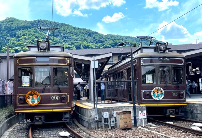 ハイキュー!!×嵐電 レトロ電車