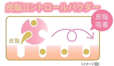 スキンケアパウダー:皮脂コントロールパウダー配合