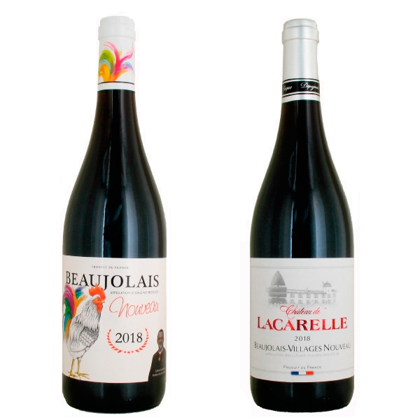 『ボジョレー・ヌーヴォー コック2018』 『ボジョレー・ヴィラージュ・ヌーヴォー シャトー・ド・ラカレル2018』