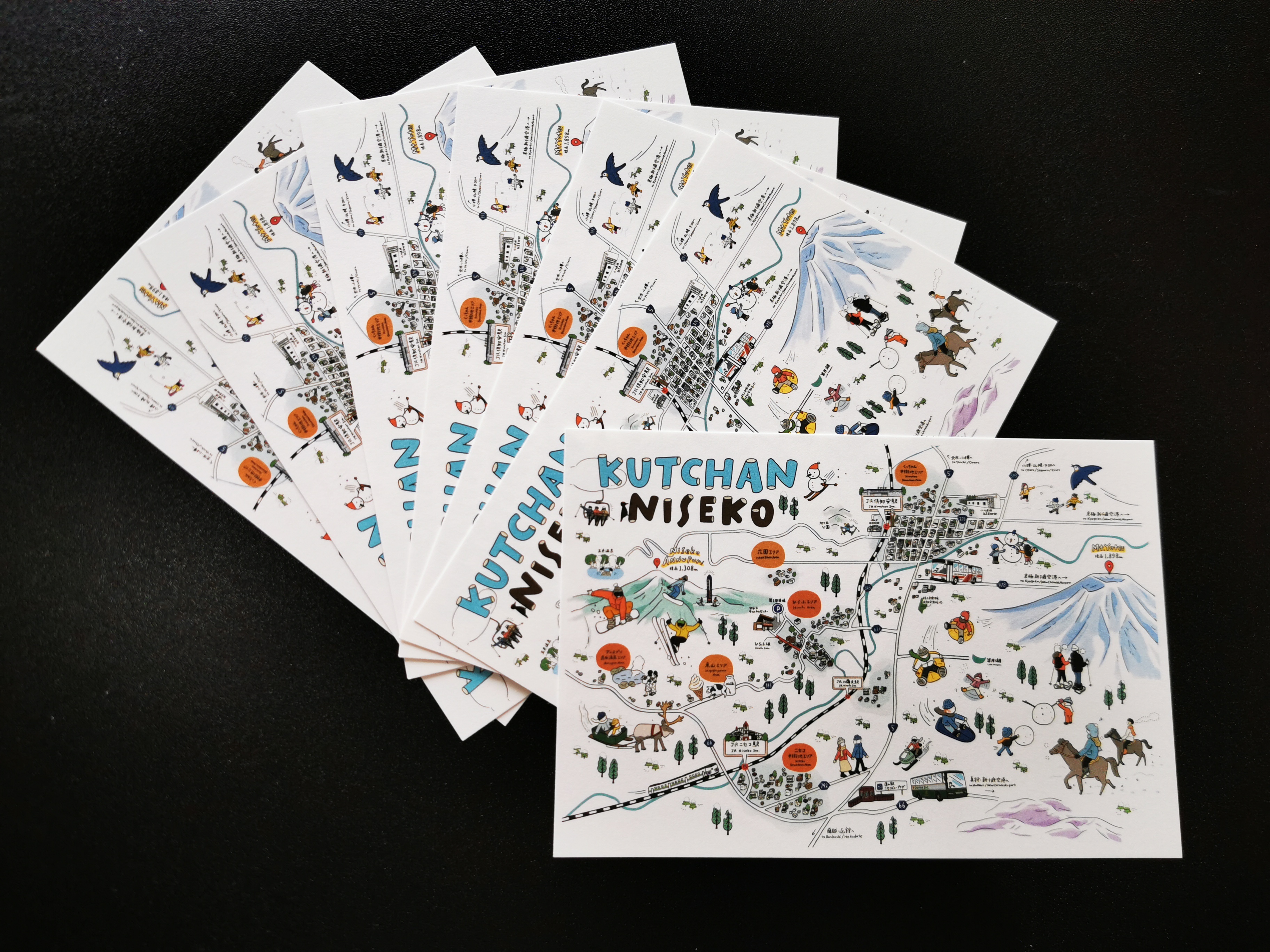 北海道ニセコ イラストマップ付きポストカードを無料配布 一般社団法人 倶知安観光協会のプレスリリース