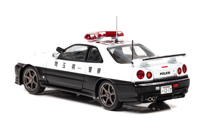RAI'S 1/43 日産 スカイライン GT-R VspecII (BNR34) 2002 埼玉県警察高速道路交通警察隊車両(854):左後