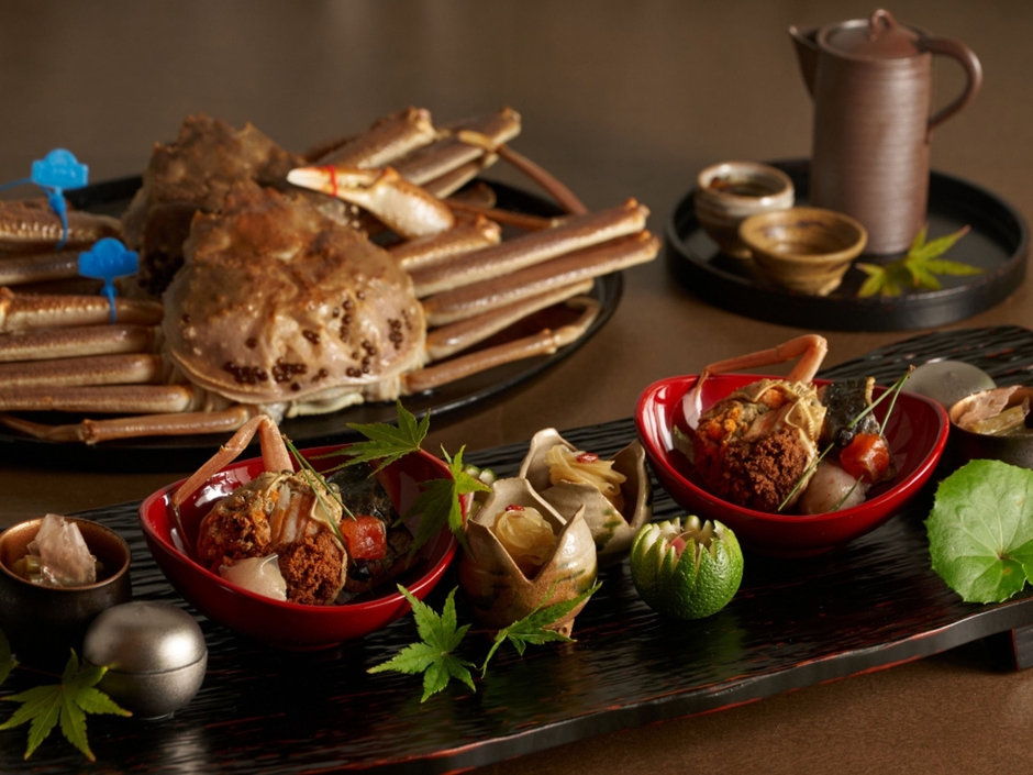 活松葉蟹お一人様一杯の蟹尽くし　※２名様一例