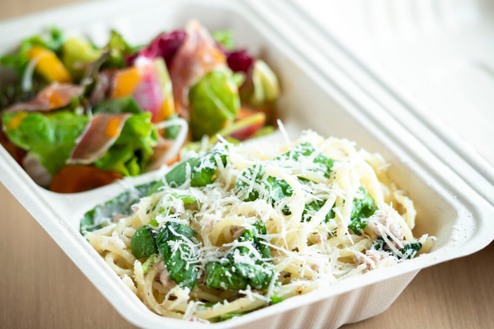 ▲「Sole」の『Salada ＆Pasta or Risotto』