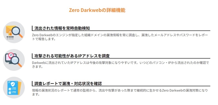 Zero Darkwebの詳細機能(1)