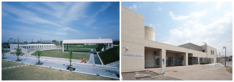 本イベントでめぐる謎解きスポットのイメージ(左:はるひ夢の森公園／右:清須市立図書館)