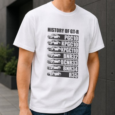 2601NS41-02 NISSAN HISTORY OF GT-R Tシャツ