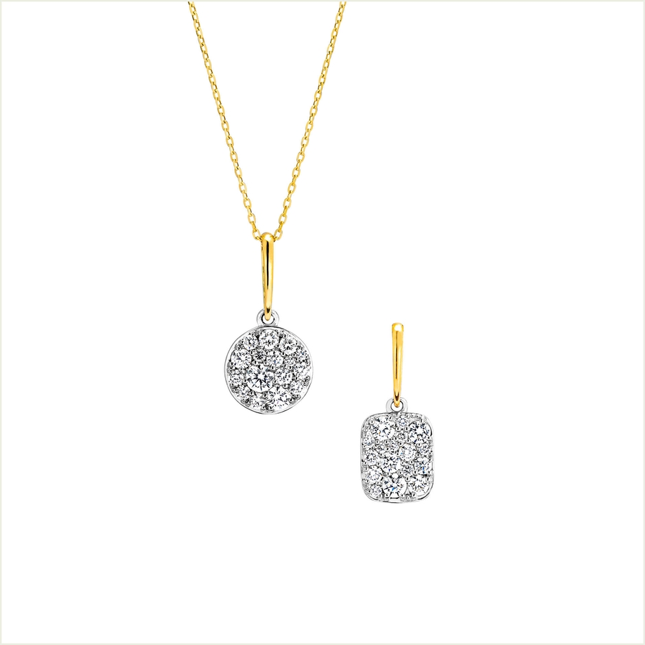 Pt950／K18YG ダイヤモンド チャーム (1)