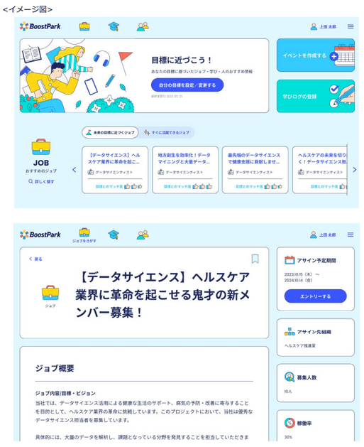 サービス画面のイメージ