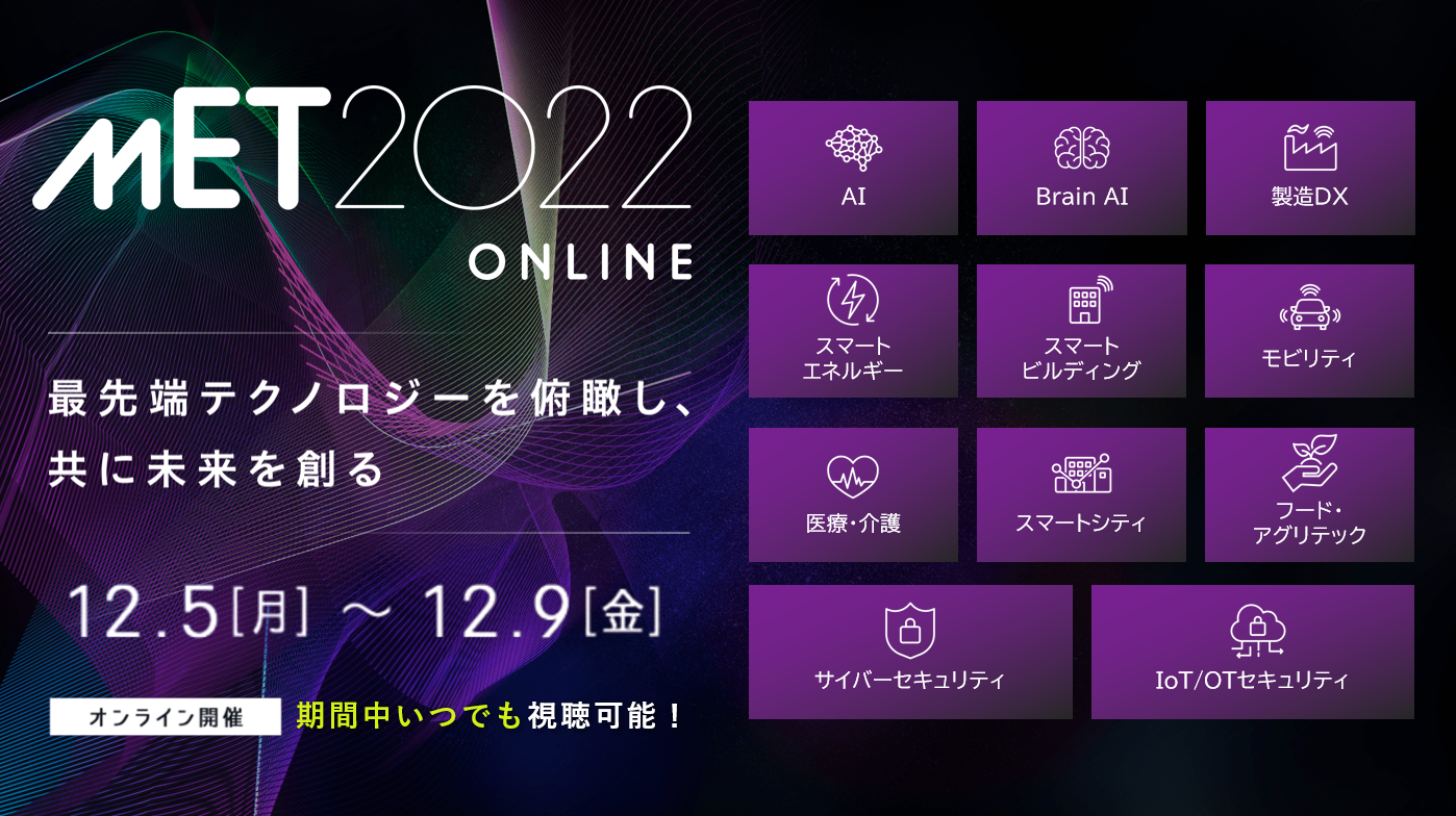 マクニカ流オープンイノベーション:「技」と「知」の新結合 「Macnica Exponential Technology 2022」を12月5日(月)~9日(金)開催