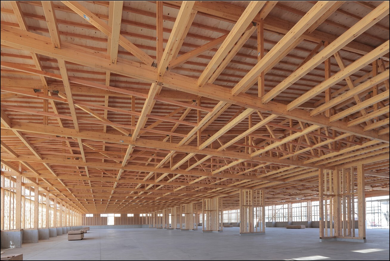 丹波篠山工場(木造建築/2022年建設時撮影)