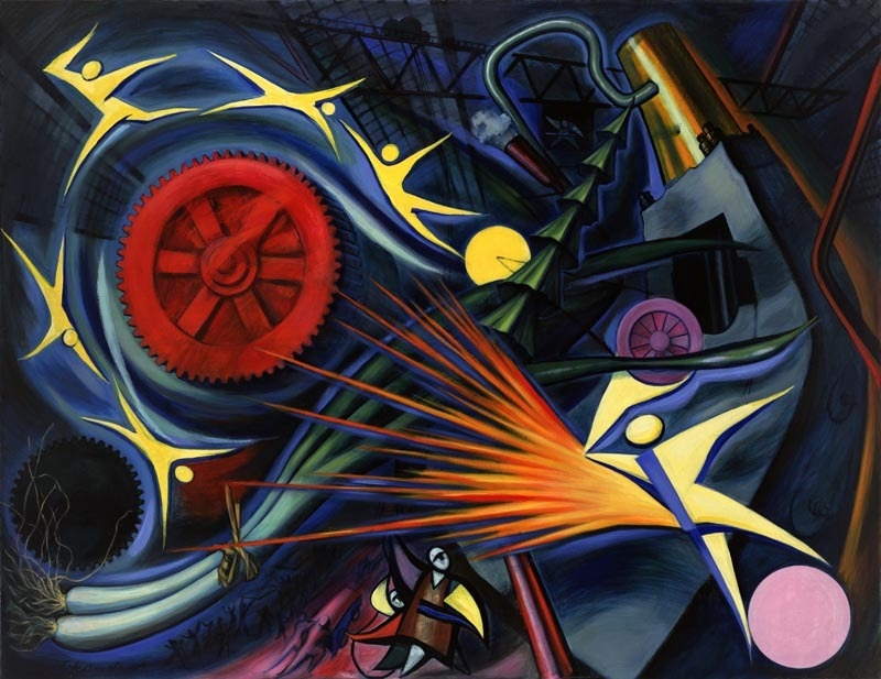 《重工業》 1949年　油彩・キャンバス