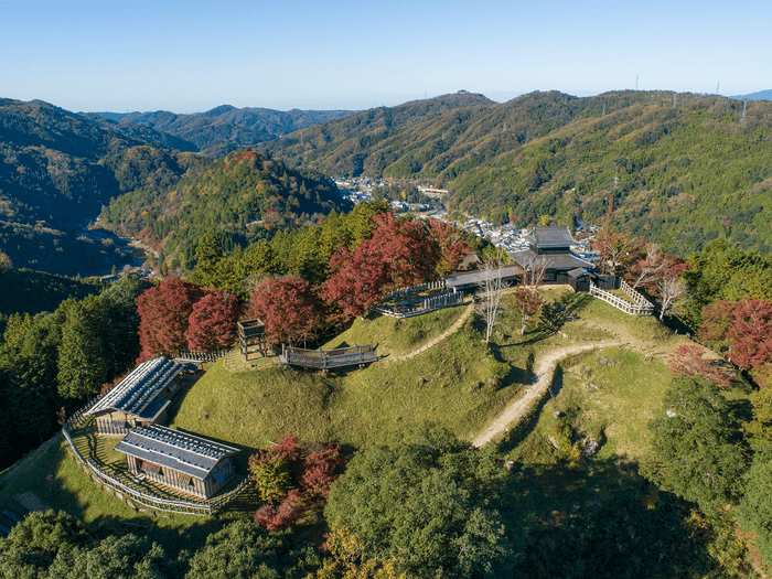 足助城(空撮)