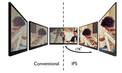 IPSパネルの採用で正確な色・画像表示