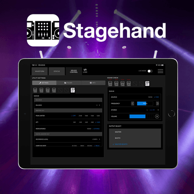 業界初、音響エンジニア向けアプリケーションStagehandへの対応