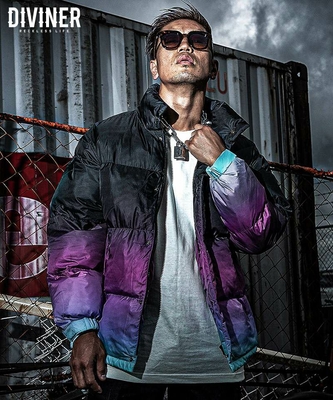 Gradation Padded Jacket(ブラック)