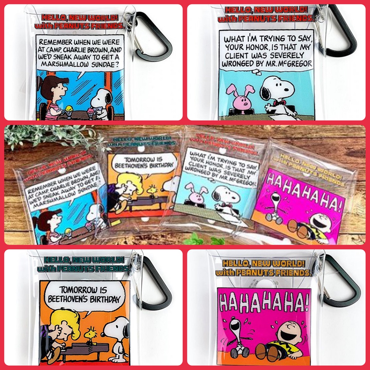 コミックデザインがおしゃれ☆毎日がHAPPYになるスヌーピーのクリアマルチケース
