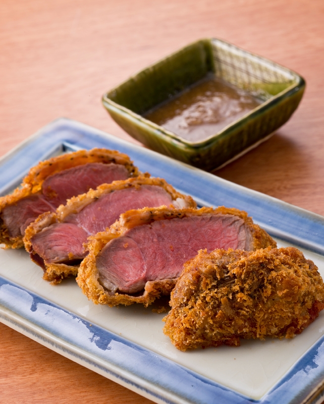 ラム肉のレアカツ