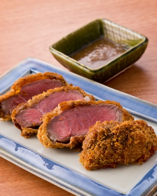 ラム肉のレアカツ
