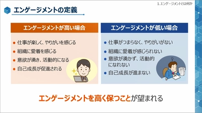 eラーニング「基礎から学ぶエンゲージメント講座」を 2021年9月28日(火)に提供開始　 ～やりがいを持って働き、従業員も会社も成長するために～
