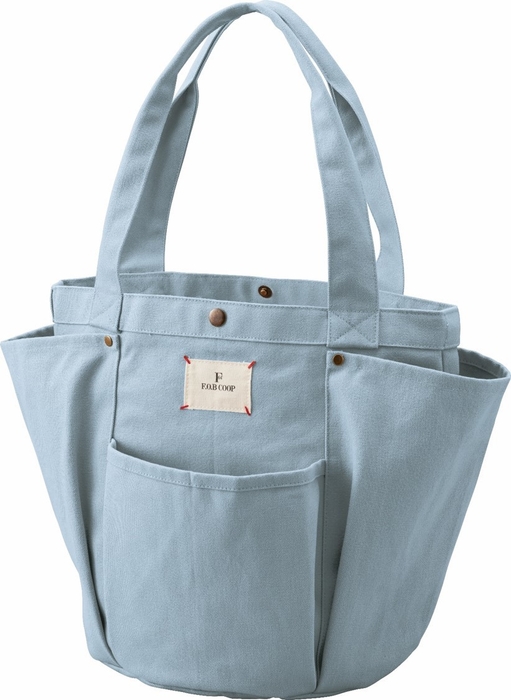 オーガニックコットンガーデニングバッグ ブルー