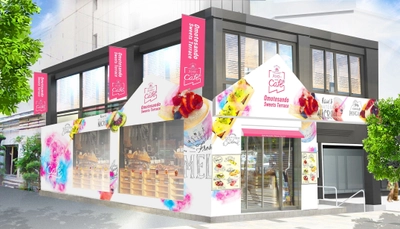 回転すし業界初となる“スイーツとドリンクのみを取り揃えた” POP UP CAFE！！ 海外のリゾートカフェをイメージし、 「表参道で、スイーツバカンス。」をテーマにした 『スシローカフェ部 表参道スイーツテラス』
