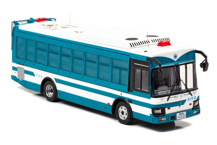 RAI'S 1/43 いすゞ エルガミオ 2020 関東管区機動隊大型人員輸送車両(神奈川管1-08):右前