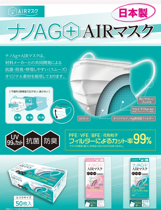 「ナノAG+AIRマスク」紹介画像
