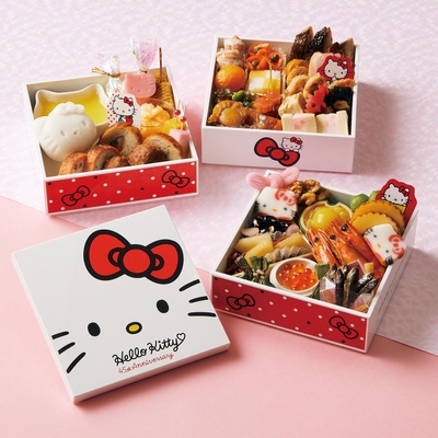 おせち・三段重<ハローキティ>©1976,2019 SANRIO CO.,LTD. APPROVAL NO.G600783