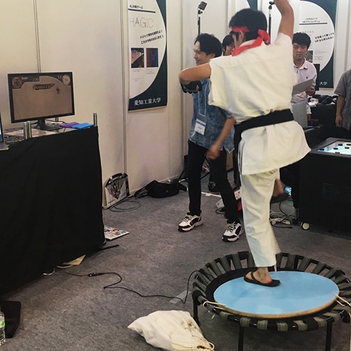 出展作品「トランポリンを用いた体感ゲーム 飛翔」