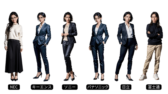 「働く女子図鑑」内の電気機器メーカー