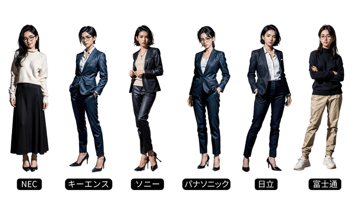 「働く女子図鑑」内の電気機器メーカー