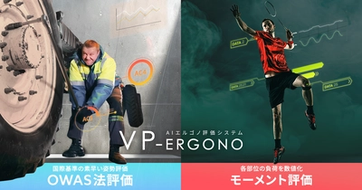 最新AIで人の負荷を自動評価する「VP-Ergono」に OWAS法評価とモーメント評価の2つの負荷解析を搭載した 最新バージョンVer.2.1.0をリリースしました