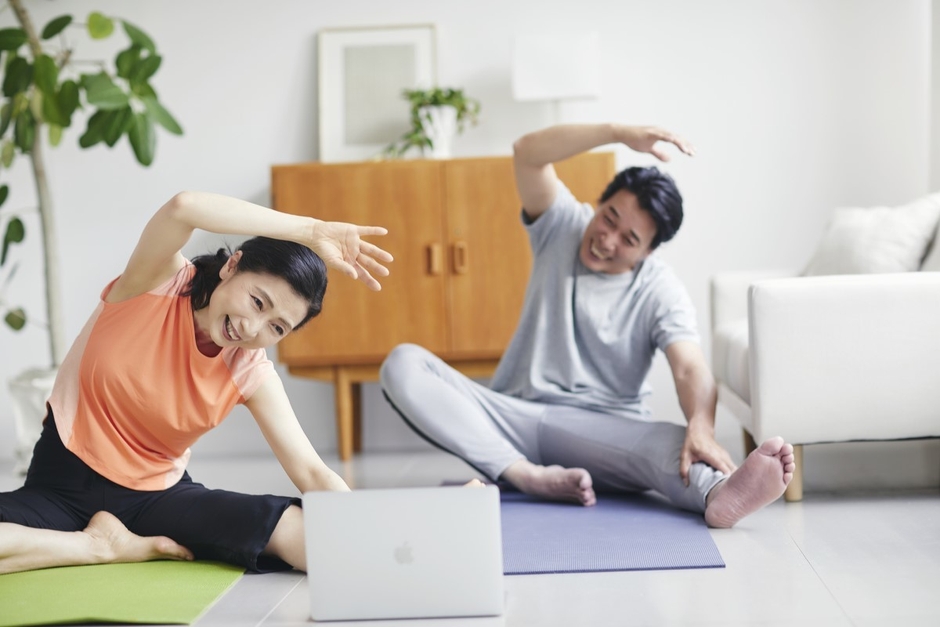 自宅に居ながら家族でフィットネス